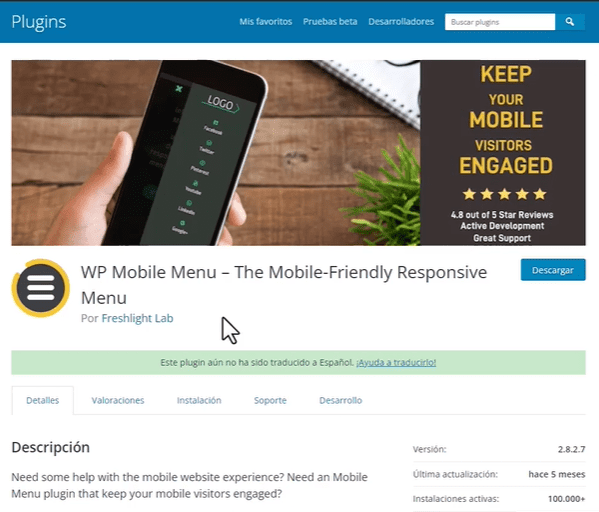   wp mobile menu plugin
