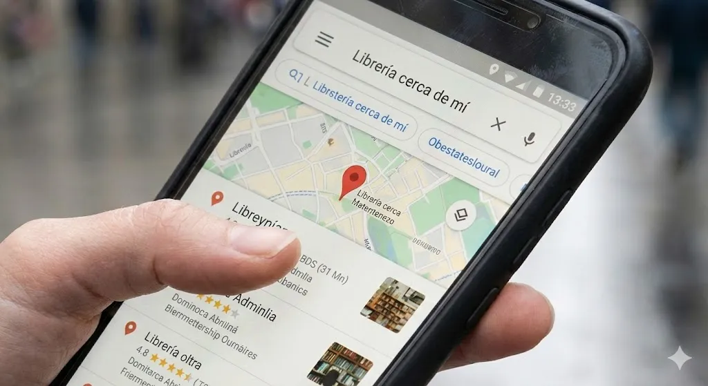 Ejemplo de resultados de Google Maps